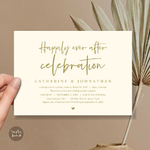 Invitación Boda Elopement, felizmente nunca después de la cel