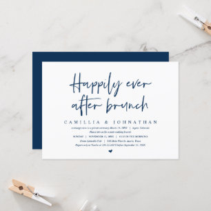Invitación Boda Elopement, felizmente nunca después de la inv