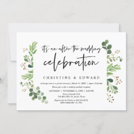 Invitación Boda Elopement, luego de la celebración del boda