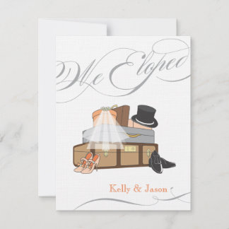 Invitación Boda Elopement - Naranja