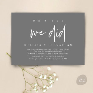 Invitación Boda Elopement, oh sí, lo hicimos