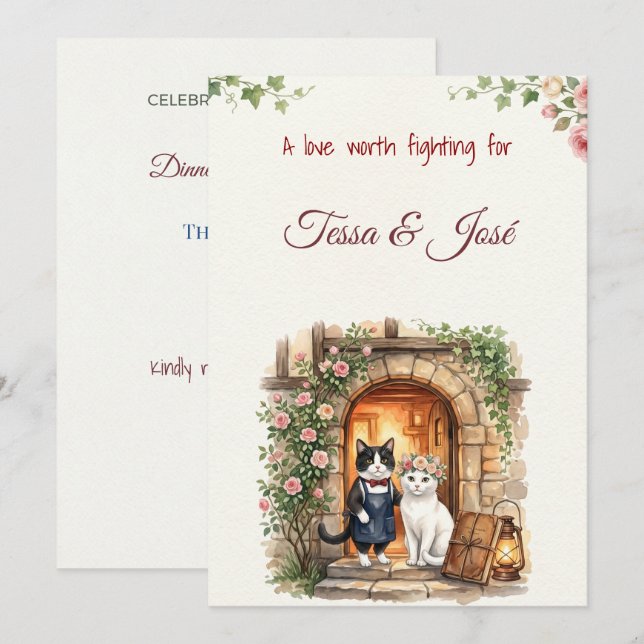 Invitación Boda Emocional Abstracta I (Anverso / Reverso)