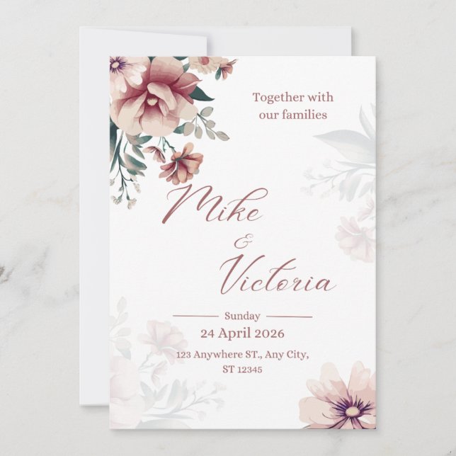 Invitación Boda En (Anverso)
