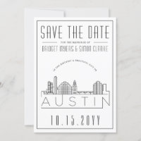 Boda en Austin | Cielo estilizado Avisa la fecha