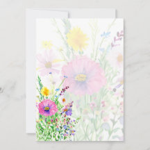 Boda en blanco con flores silvestres primaverales 