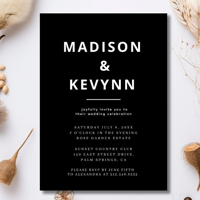 Invitación Boda en blanco y negro (Subido por el creador)