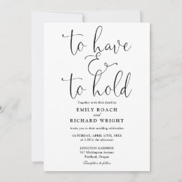 Invitación Boda en blanco y negro para tener y retener guion