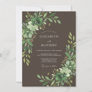 Invitación Boda en bosque oscuro y melancólico