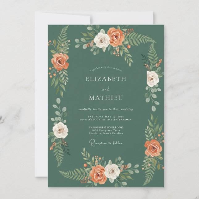 Invitación Boda en Bosque Rústico de Sabio Profundo (Anverso)