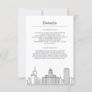 Invitación Boda en Búfalo, Nueva York   Detalles del Invitado