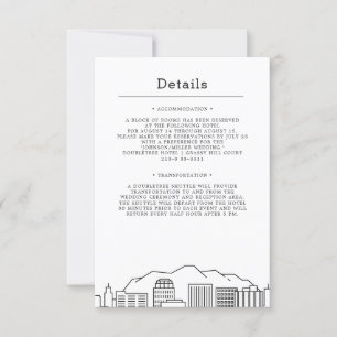 Invitación Boda en Colorado Springs   Detalles de Invitados