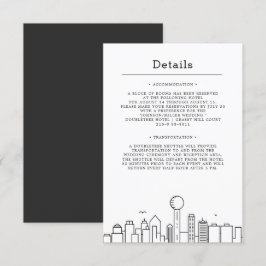 Invitación Boda en Dallas, Texas | Detalles de invitados