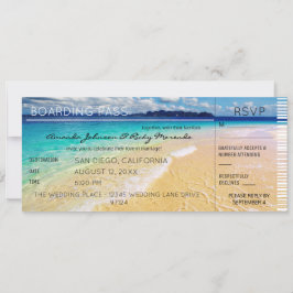 Invitación Boda en Destino de Playa RSVP 2