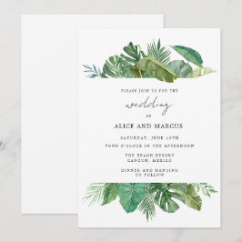 Invitación Boda en Destino de Playa Tropical
