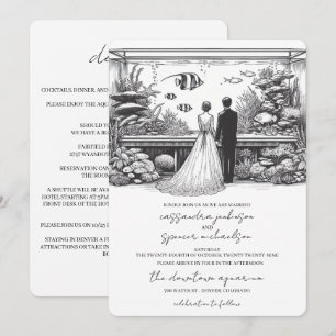 Invitación Boda en el Acuario con Detalles