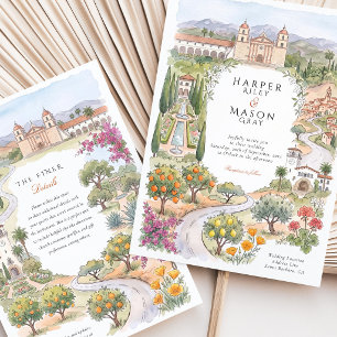 Invitación Boda en el antiguo juzgado de Santa Bárbara, CA