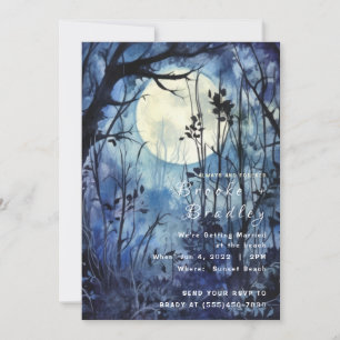 Invitación Boda en el bosque bajo la luz de la luna