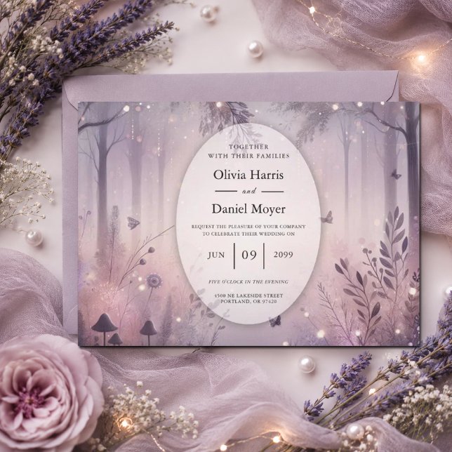 Invitación Boda en el bosque con luces de hadas etéreas (Subido por el creador)