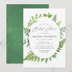 Invitación Boda en el bosque con vegetación