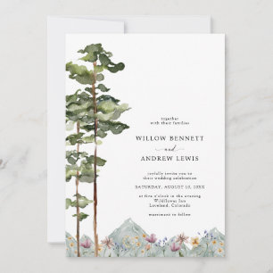 Invitación Boda en el bosque de la montaña
