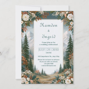Invitación Boda en el Bosque de la Montaña Nevada