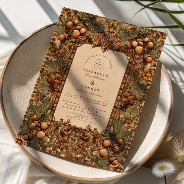 Invitación Boda en el Bosque de Roble Dorado (Subido por el creador)