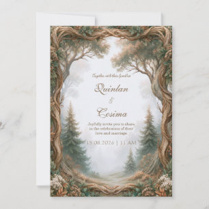 Invitación Boda en el Bosque del Árbol Retorcido