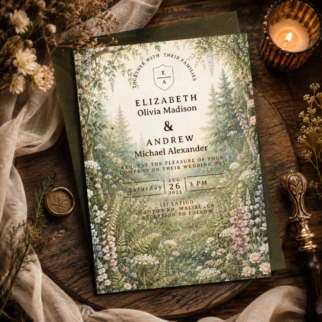 Invitación Boda en el bosque encantado (Subido por el creador)
