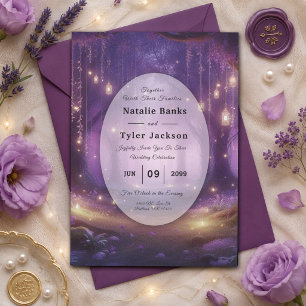 Invitación Boda en el Bosque Encantado de Violeta de Medianoc