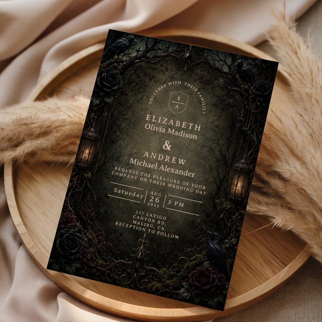 Invitación Boda en el bosque gótico encantado (Subido por el creador)