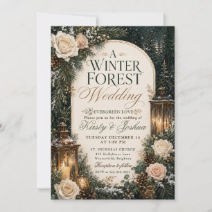 Invitación Boda en el Bosque Invernal