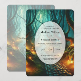 Invitación Boda en el Camino de la Linterna del Bosque Retorc