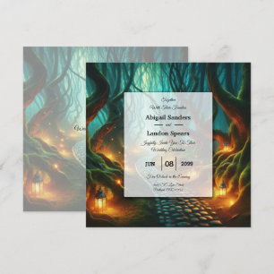 Invitación Boda en el Camino de la Linterna del Bosque Retorc