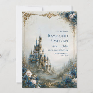 Invitación Boda en el Castillo Azul Brumoso