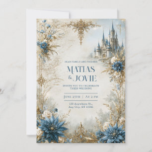 Invitación Boda en el Castillo Blue Blossom