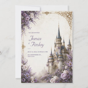 Invitación Boda en el Castillo de Flor de Lavanda