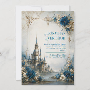 Invitación Boda en el Castillo de Flor de Zafiro