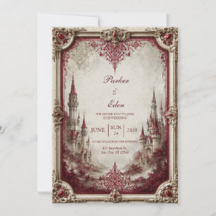 Invitación Boda en el Castillo de la Aguja Carmesí
