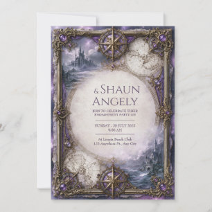 Invitación Boda en el Castillo de la Brújula Púrpura