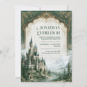 Invitación Boda en el Castillo de la Montaña Esmeralda