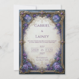 Invitación Boda en el Castillo de la Rosa Púrpura Ornata