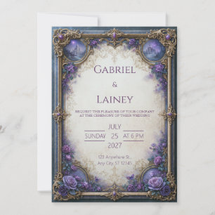 Invitación Boda en el Castillo de la Rosa Púrpura Ornata