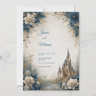 Invitación Boda en el Castillo de Marfil Azul