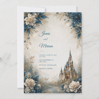 Invitación Boda en el Castillo de Marfil Azul