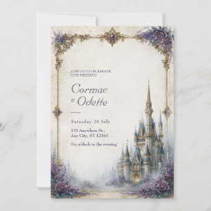 Invitación Boda en el Castillo de Rosa Lavanda
