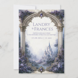 Invitación Boda en el Castillo Lavanda Gótico