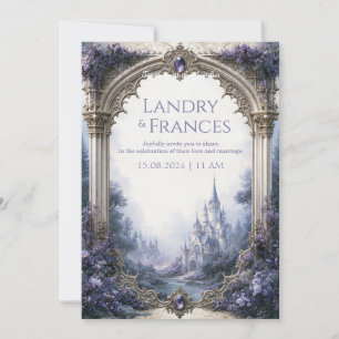 Invitación Boda en el Castillo Lavanda Gótico