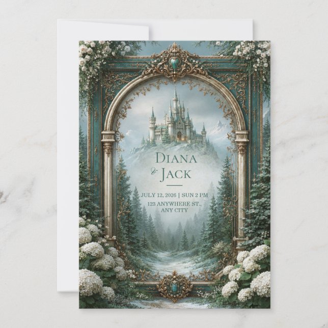 Invitación Boda en el Castillo Teal (Anverso)