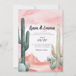 Invitación Boda en el Desierto del Sudoeste Cactus Arizona