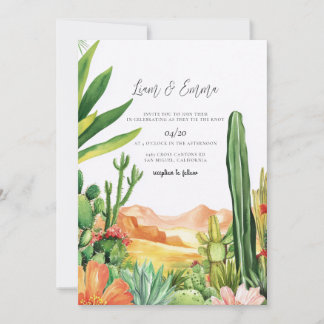 Invitación Boda en el desierto del suroeste Cactus Arizona